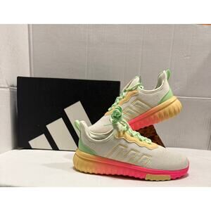 Adidas Kaptir Flow 2.0 Off White Wonder White Lucid Pink unisex 7-Y JR8090 New